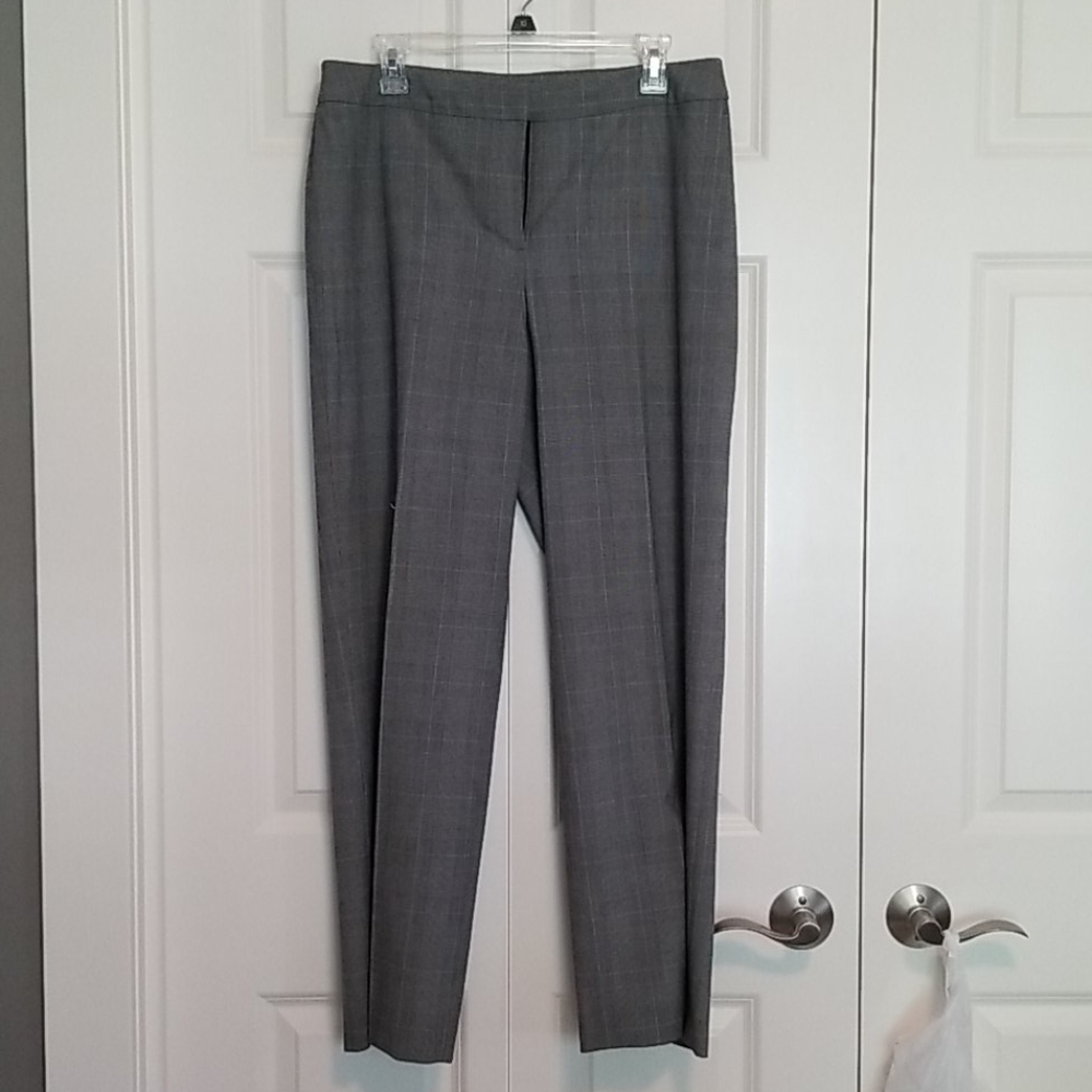 Style & Co black & white tartan plaid slacks 14 P